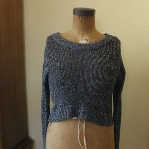 Black and white knit sweater